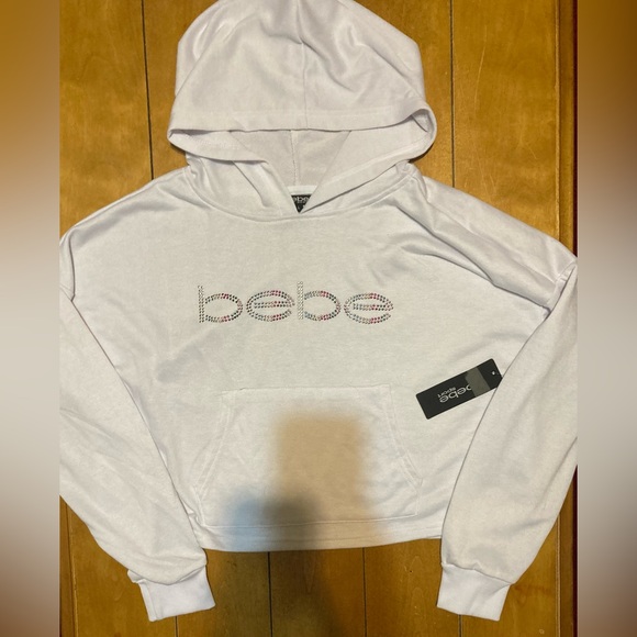 NWT Size Large Bebe Sport Pullover Hooded Sweatshirt - Picture 1 of 16